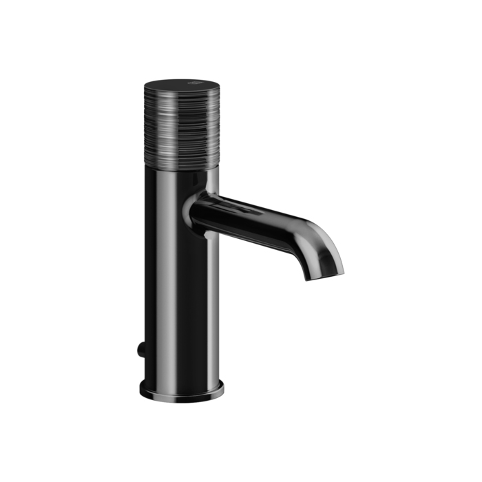 Фото Смеситель Gessi Habito 70301#706 для раковины с донным клапаном, черный хром глянец pvd