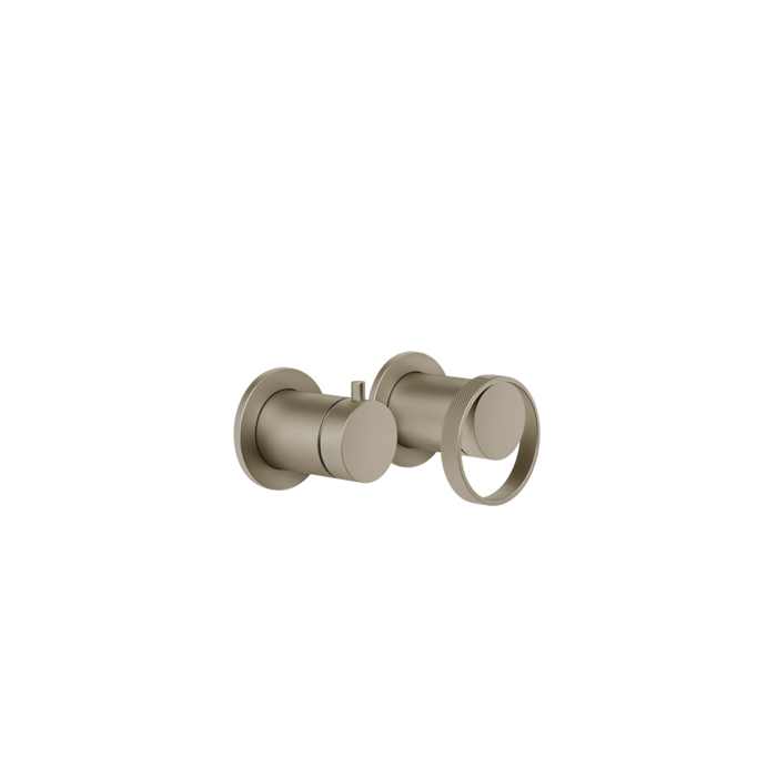 Фото Смеситель Gessi Anello 63380#149 для душа с переключателем на 2 потока, никель браш