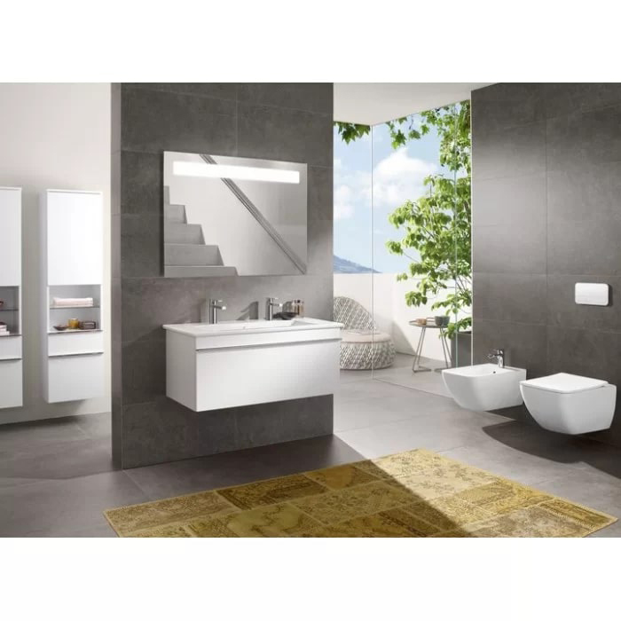 Фото Унитаз подвесной Villeroy & Boch Venticello 4611RSR1, безободковый, с сиденьем с микролифтом, белый глянцевый