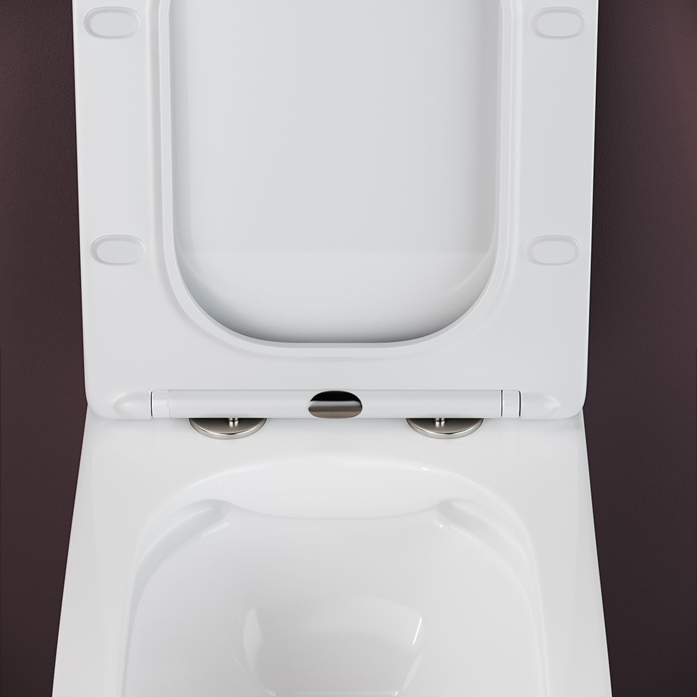Фото Унитаз Ceramicanova Metric CN3007 безободковый с сиденьем подвесной, белый глянцевый