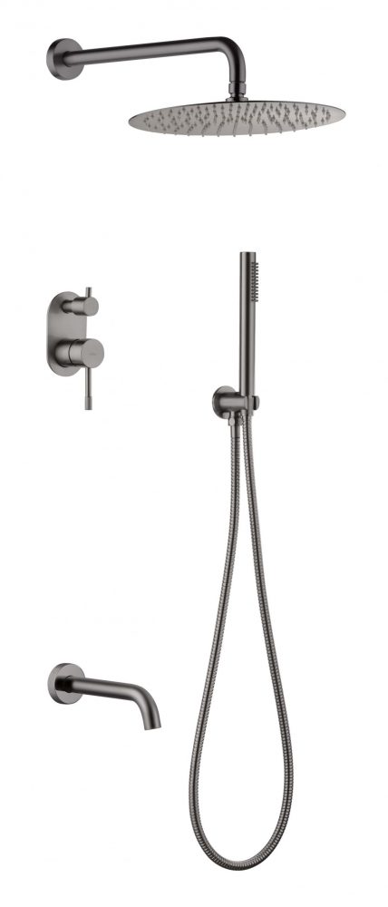 Фото Душевая система Boheme Uno 464-2-GM gun metal, графит матовый