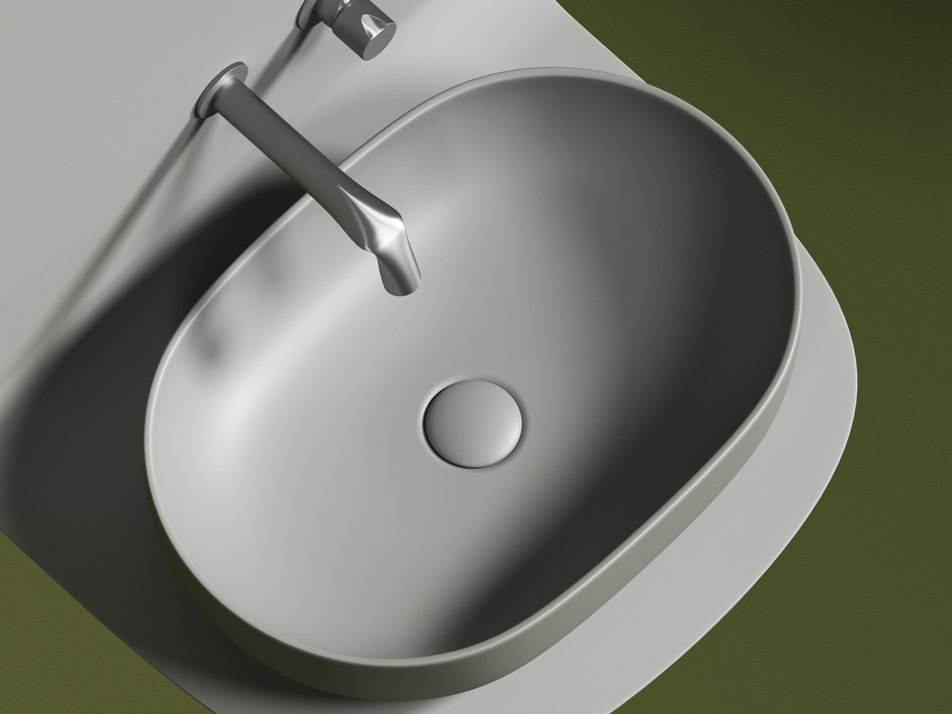 Фото Раковина Ceramicanova Element CN6047MH накладная 60 × 41,5 × 13,5 см, антрацит матовый