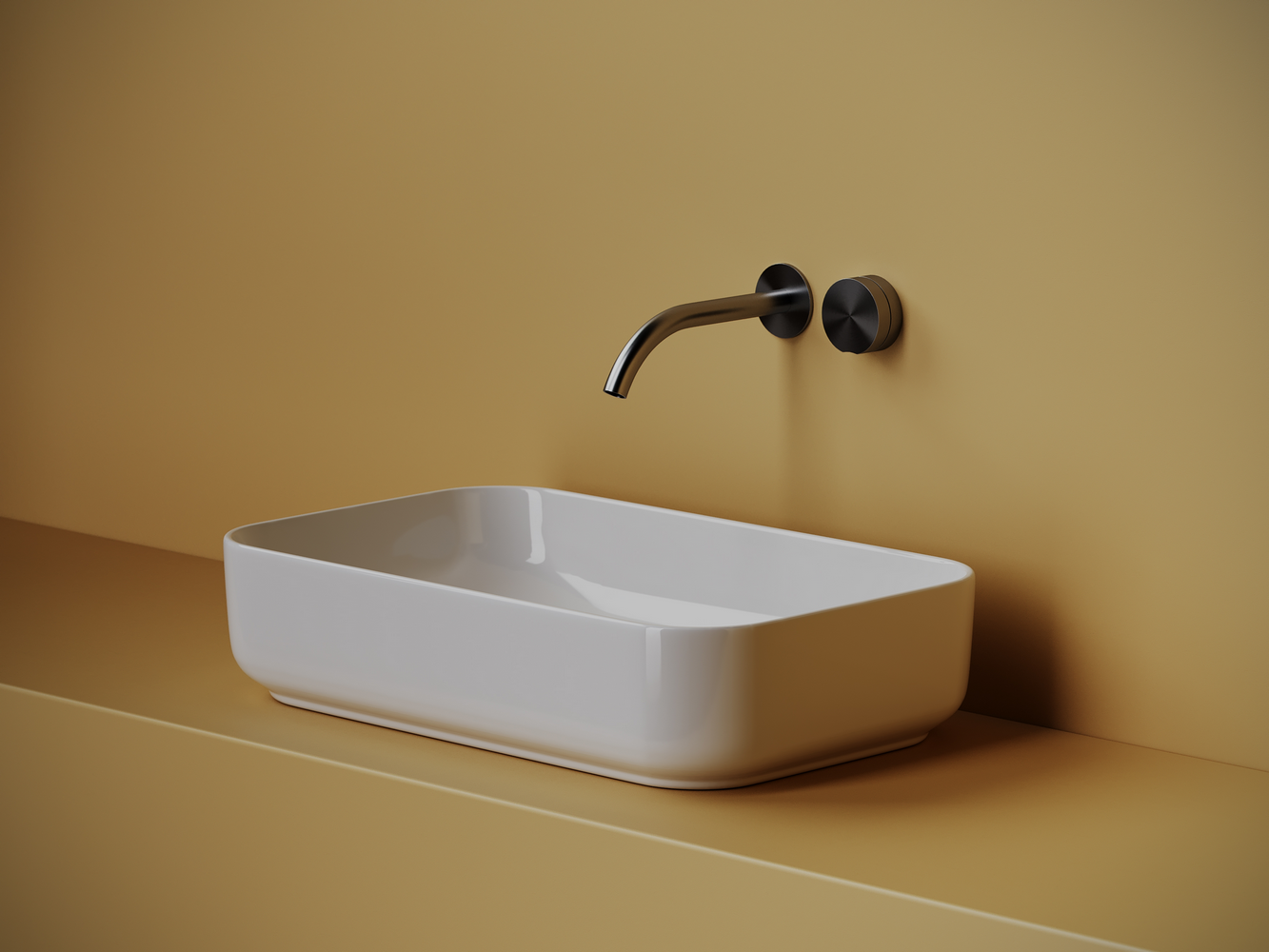 Фото Раковина Ceramicanova Element CN5044 накладная 60,5 × 37,5 × 14,5 см, белый глянцевый