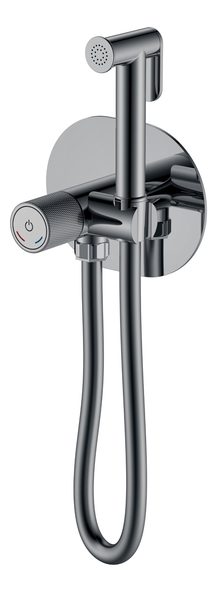 Фото Гигиенический душ Boheme Tech 157-SGM со смесителем графит глянец
