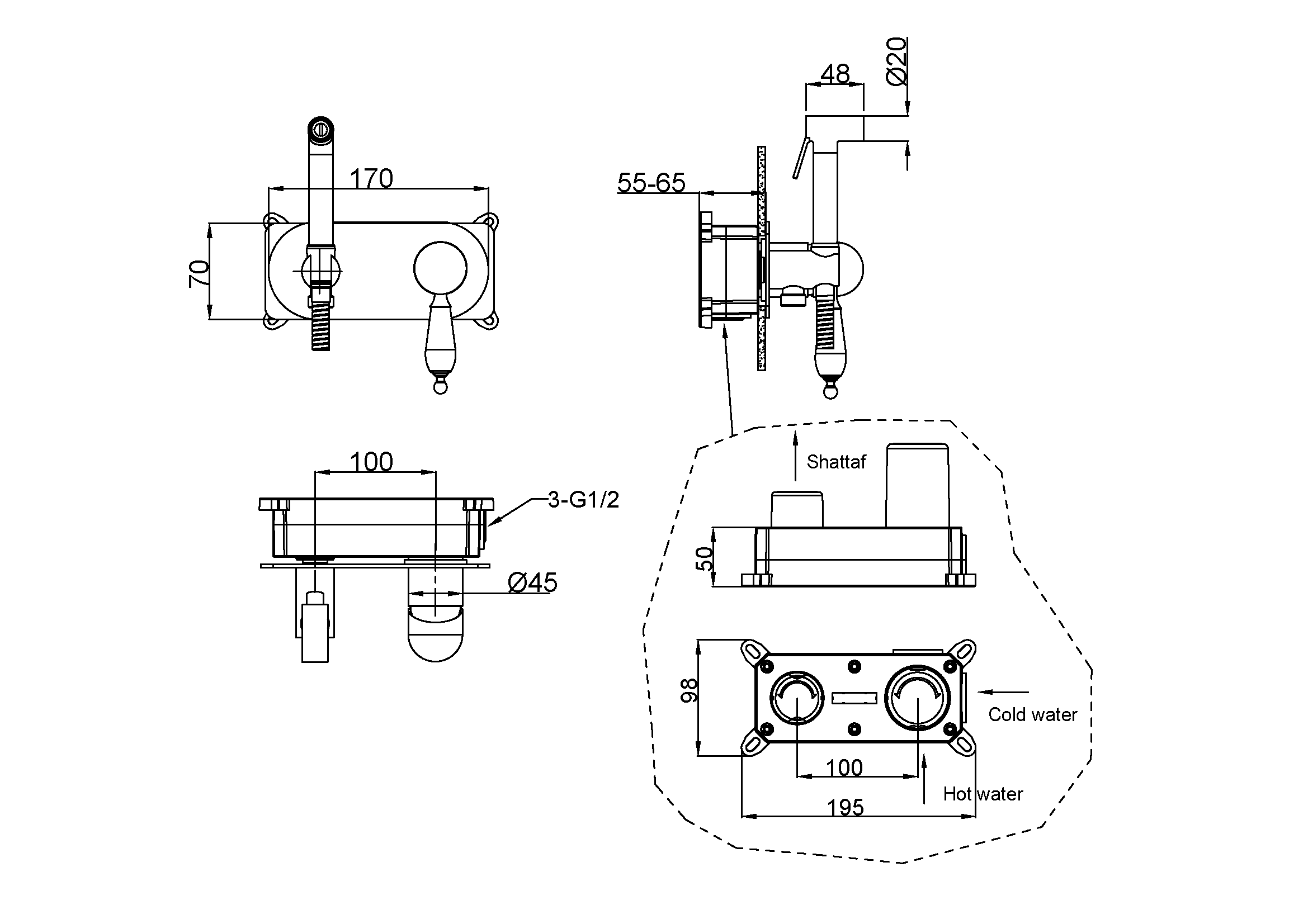 Фото Гигиенический душ Boheme Imperiale 425 со смесителем золото глянец