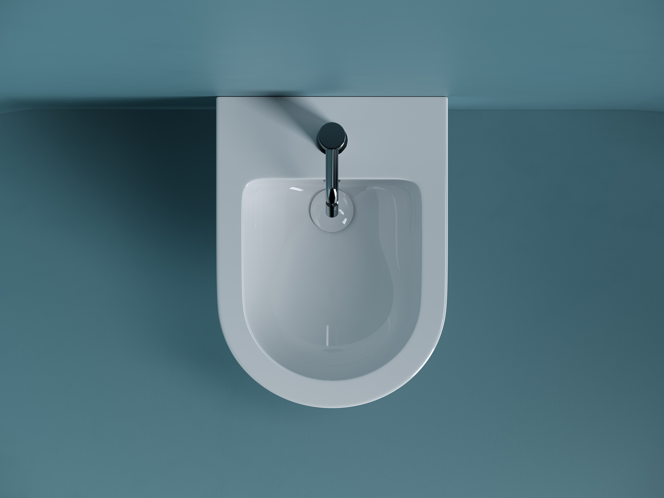 Фото Биде Ceramicanova Uno CN11002 подвесное, белый глянцевый