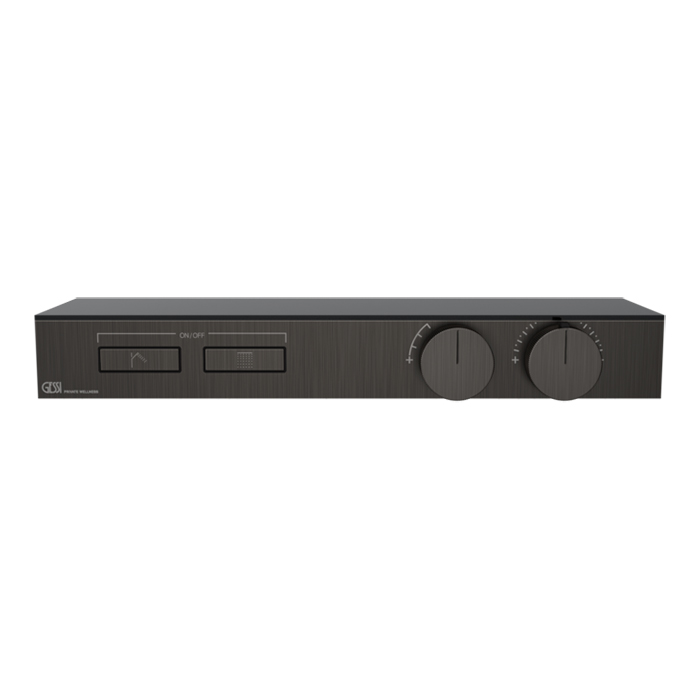 Фото Смеситель Gessi Hi-Fi 63022#707 для душа термостат, черный хром браш pvd