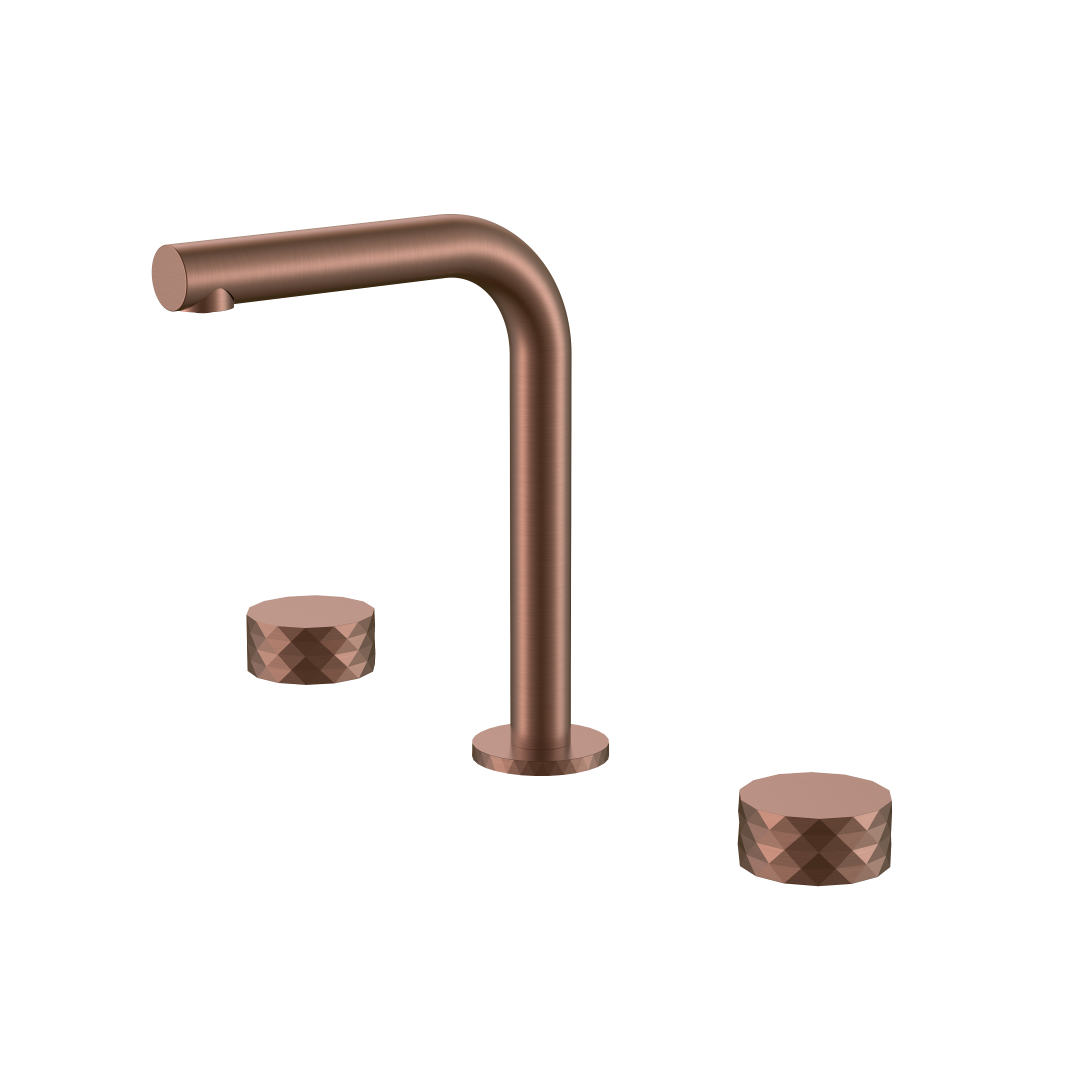 Фото Смеситель для раковины Boheme Stick 152-BRB бронза браш, ручки Diamond