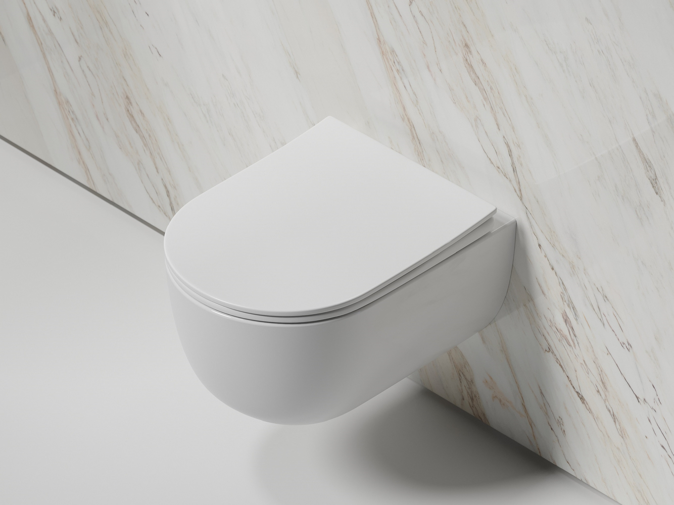 Фото Унитаз Ceramicanova Modena CN6063 безободковый с сиденьем подвесной, белый глянцевый