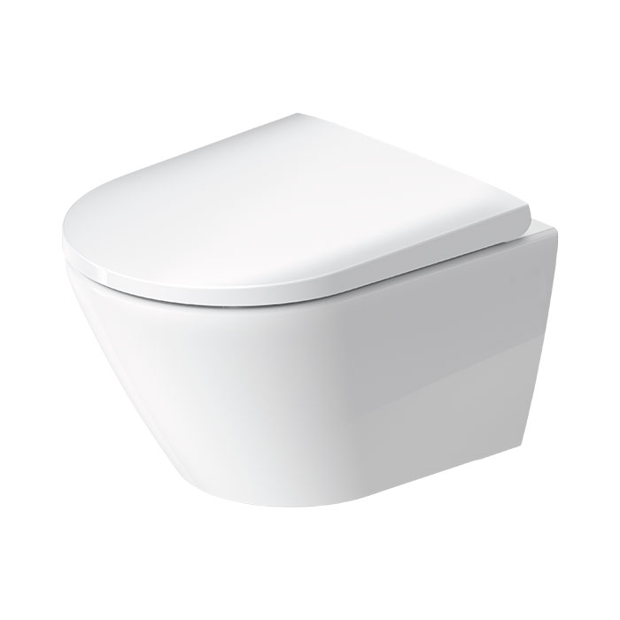 Фото Унитаз подвесной укороченный Duravit D-Neo 2588090000, безободковый, без сиденья, белый глянцевый