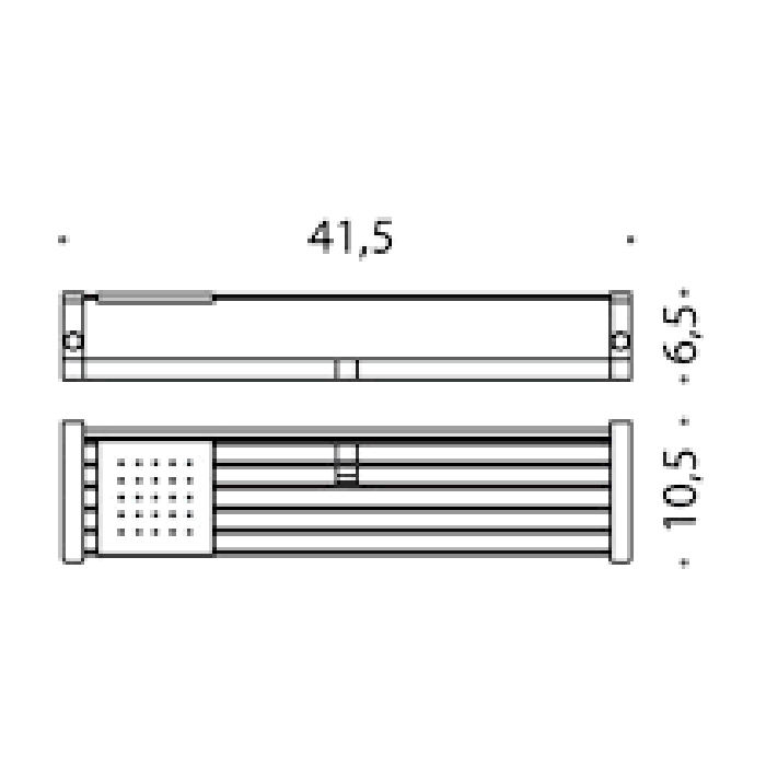 Фото Полка Colombo Time W4275.CR подвесная L 41,5 см хром глянец