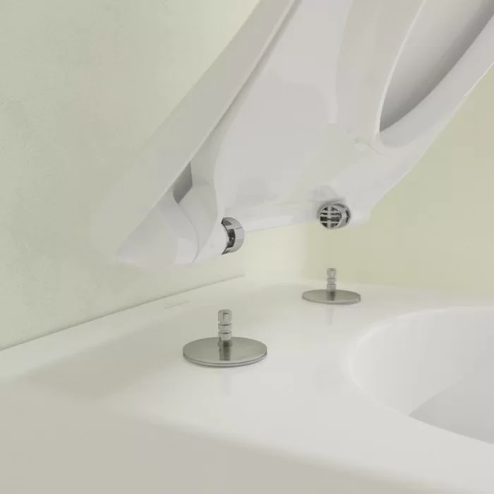 Фото Унитаз подвесной Villeroy & Boch Subway 2.0 5614R201, безободковый, с сиденьем с микролифтом, белый глянцевый