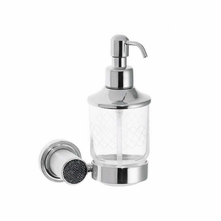 Фото Дозатор жидкого мыла Boheme Royal Cristal 10932-CR-B подвесной хром