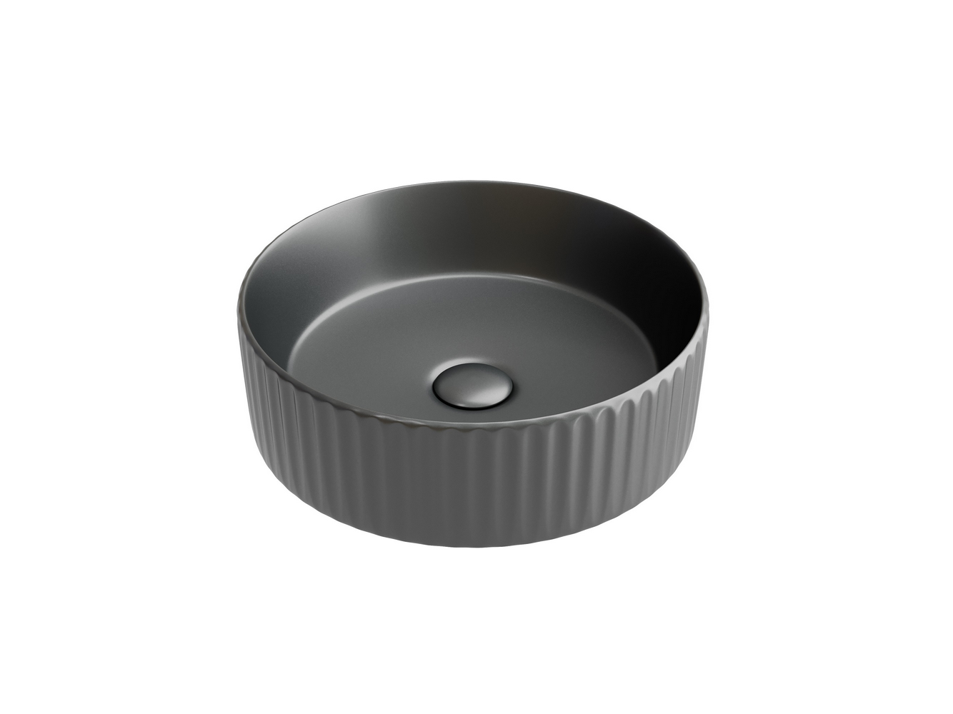 Фото Раковина Ceramicanova Element CN6057MDH накладная 36 × 36 × 11,5 см, темный антрацит матовый