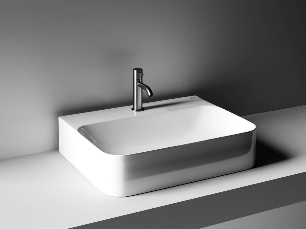 Фото Раковина Ceramicanova Aura CN2001 подвесная 60 × 47 × 13,5 см, белый глянцевый