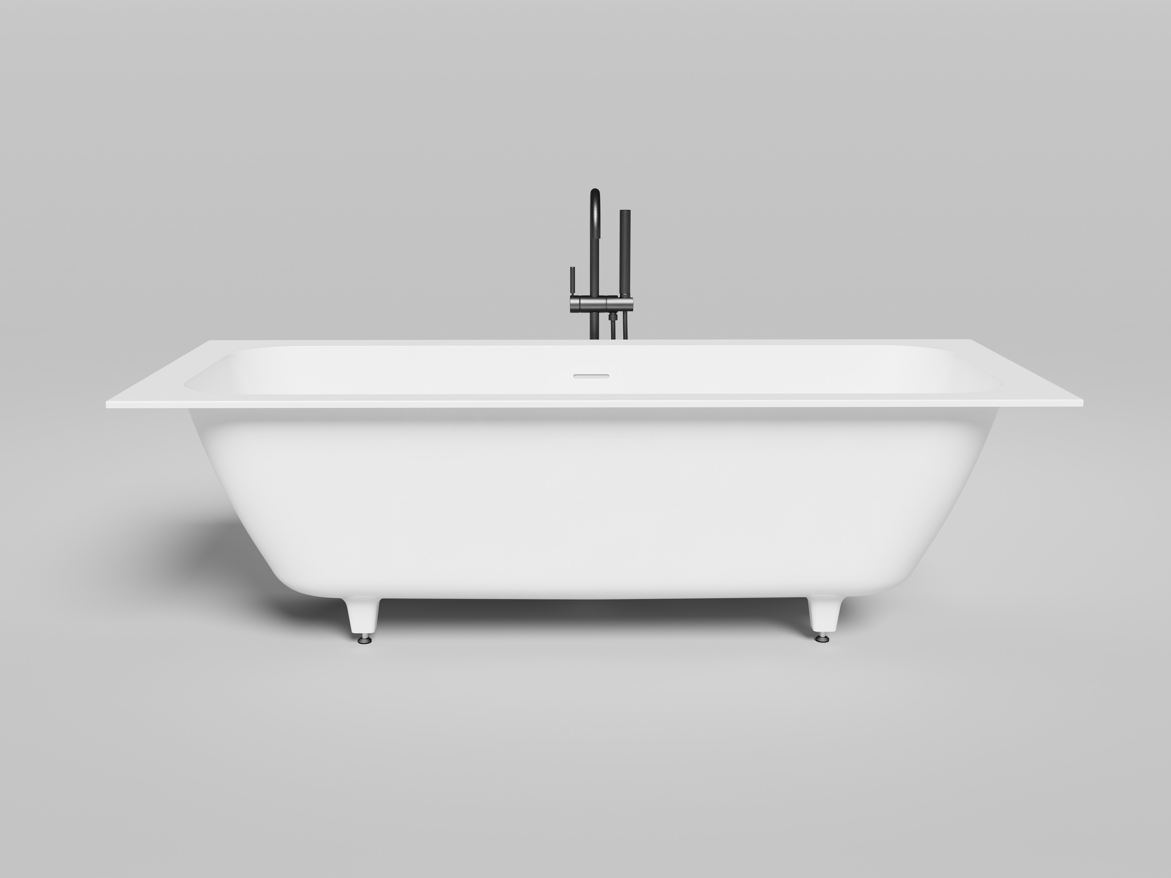 Фото Ванна Salini Orlanda Axis Kit 190x80 103321M встраиваемая из литьевого мрамора, белая матовая