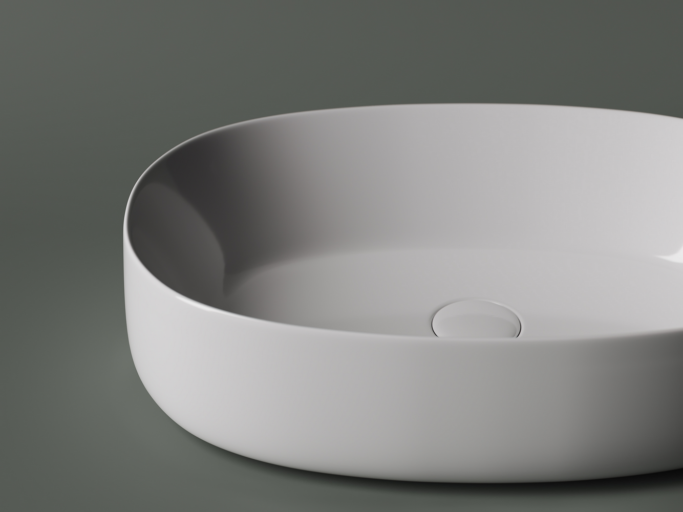 Фото Раковина Ceramicanova Element CN5023 накладная 54 × 35 × 14,5 см, белый глянцевый
