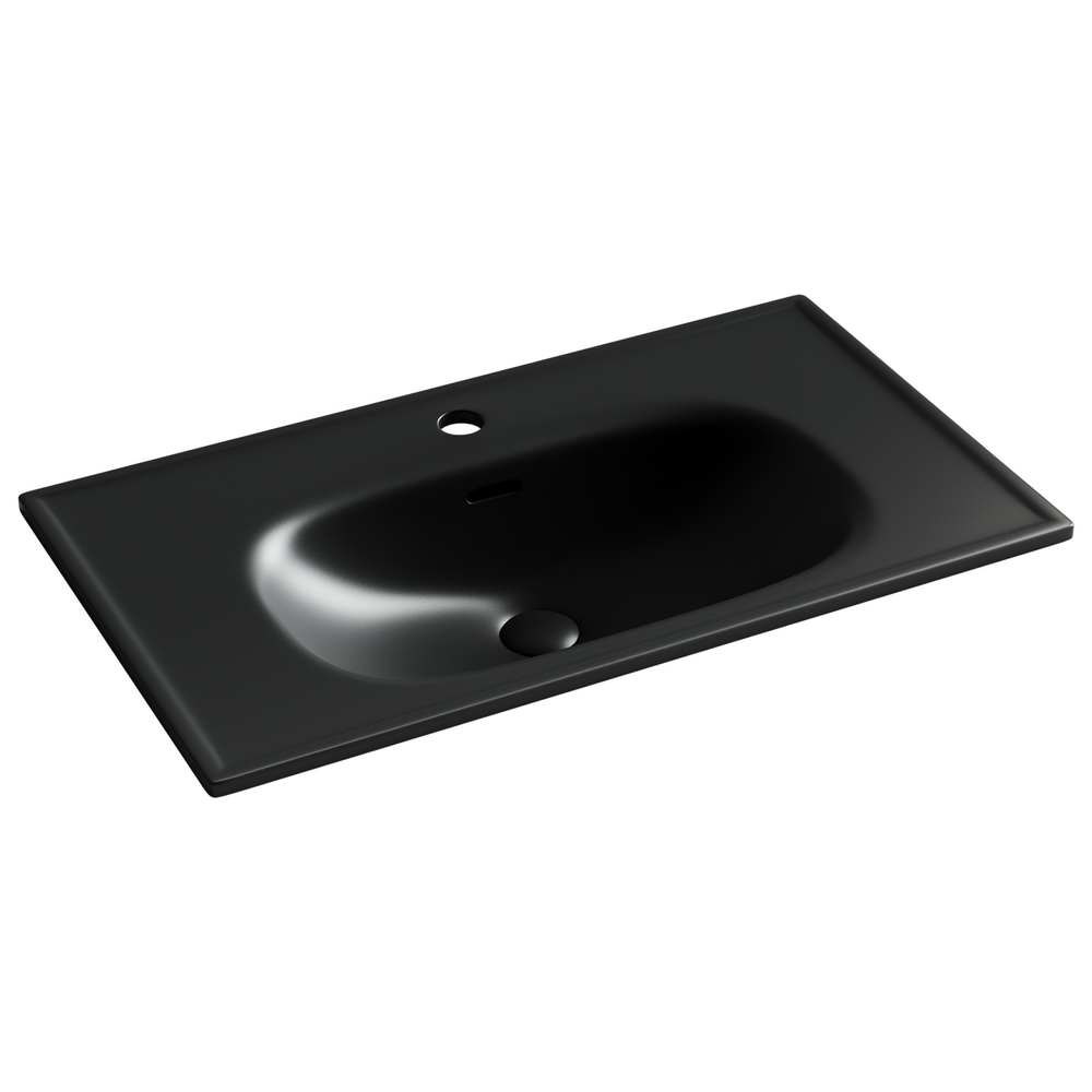 Фото Раковина Ceramicanova Sabo CN13002MB мебельная 81 × 46,5 × 19 см, черный матовый