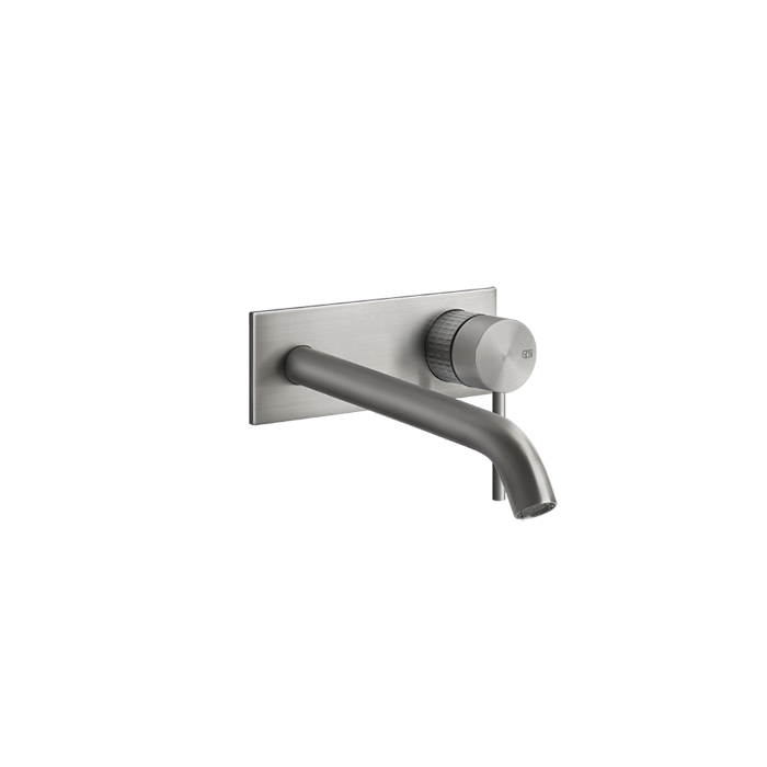 Фото Смеситель Gessi Gessi316 54290#239 для раковины с изливом, нержавеющая сталь браш