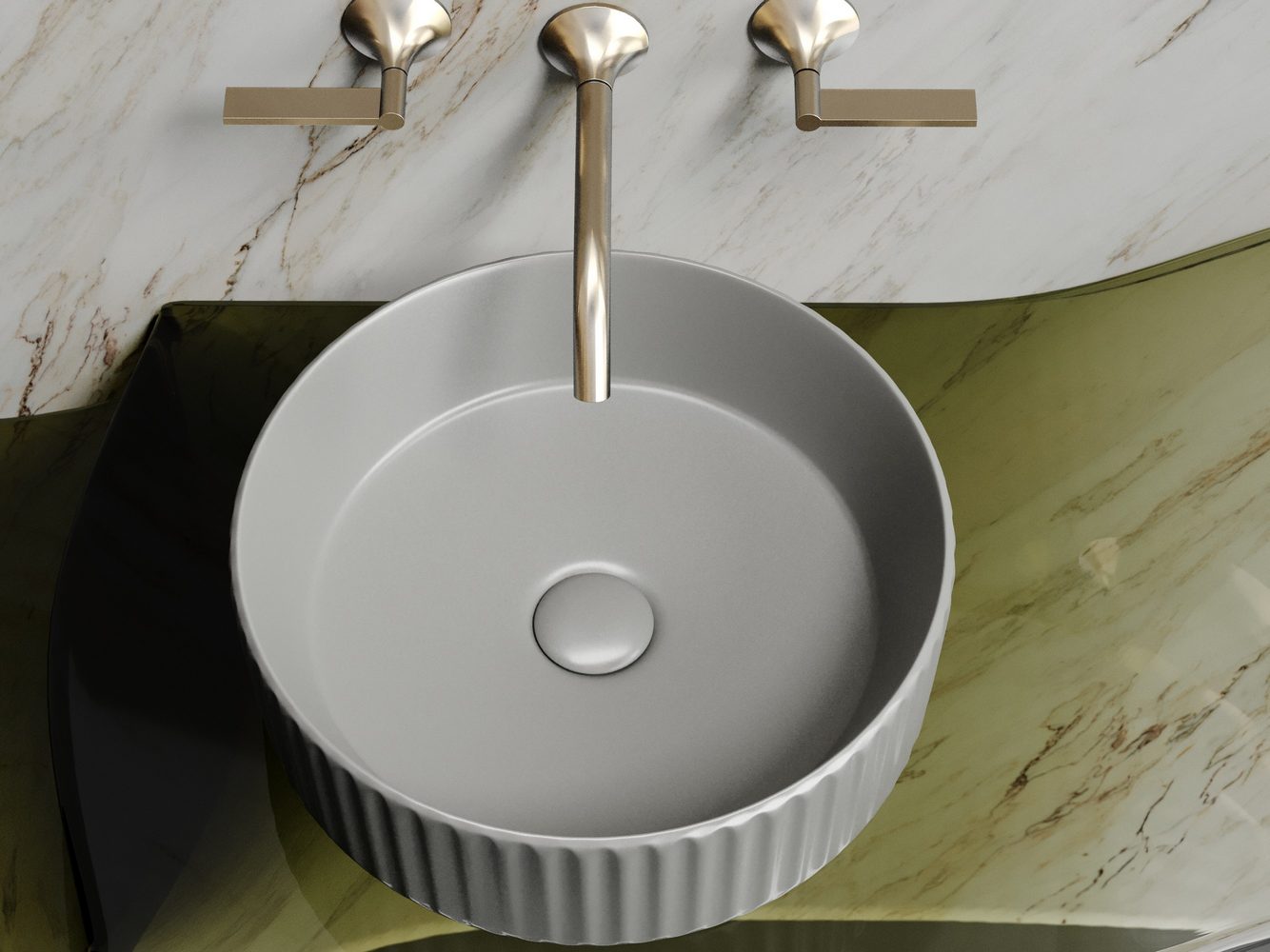 Фото Раковина Ceramicanova Element CN6057MH накладная 36 × 36 × 11,5 см, антрацит матовый