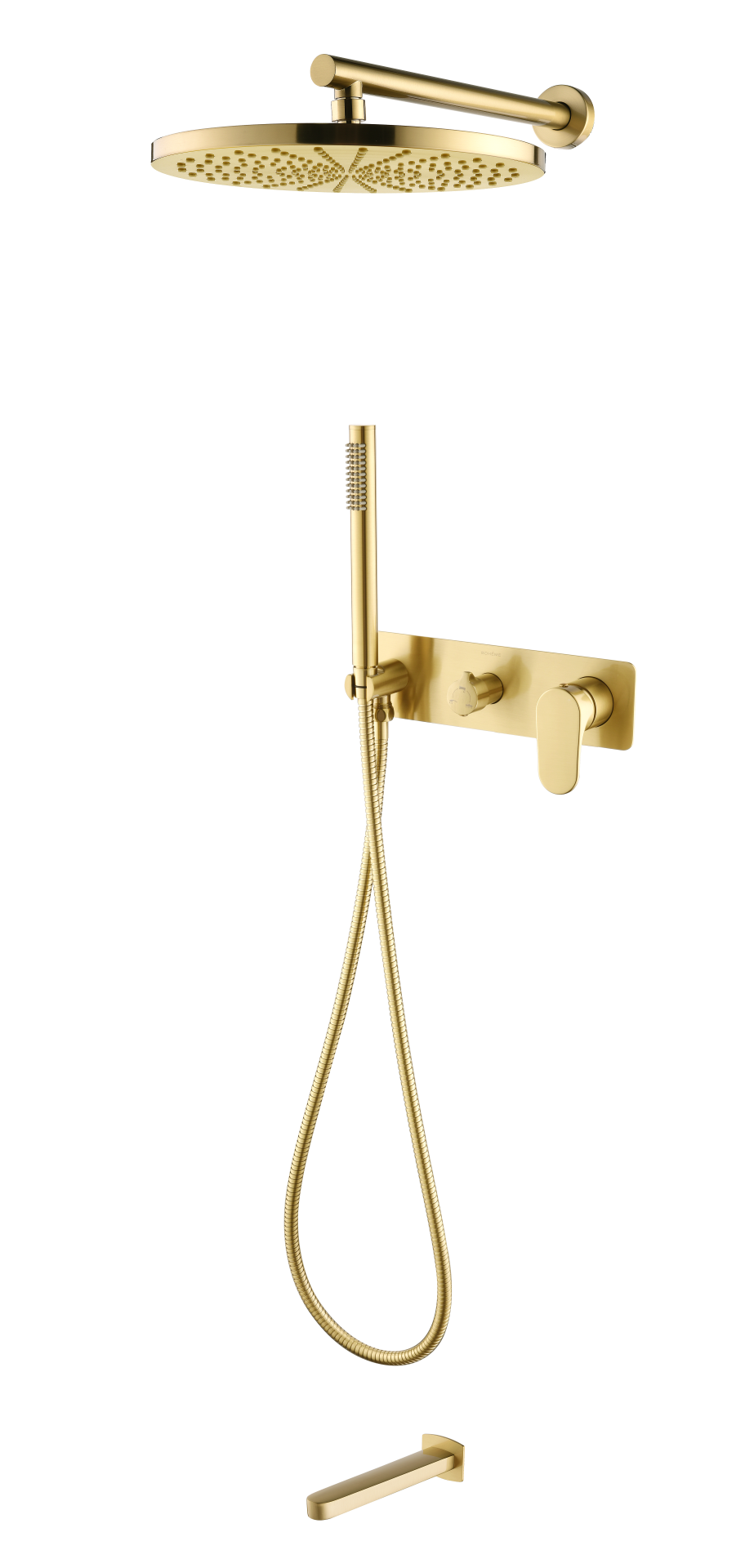 Фото Душевая система Boheme Spectre 454-2-MG с изливом золото матовое