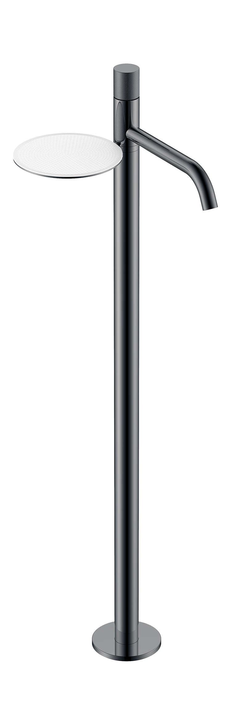 Фото Смеситель для раковины Boheme Stick 120-SGM.4 напольный графит глянец