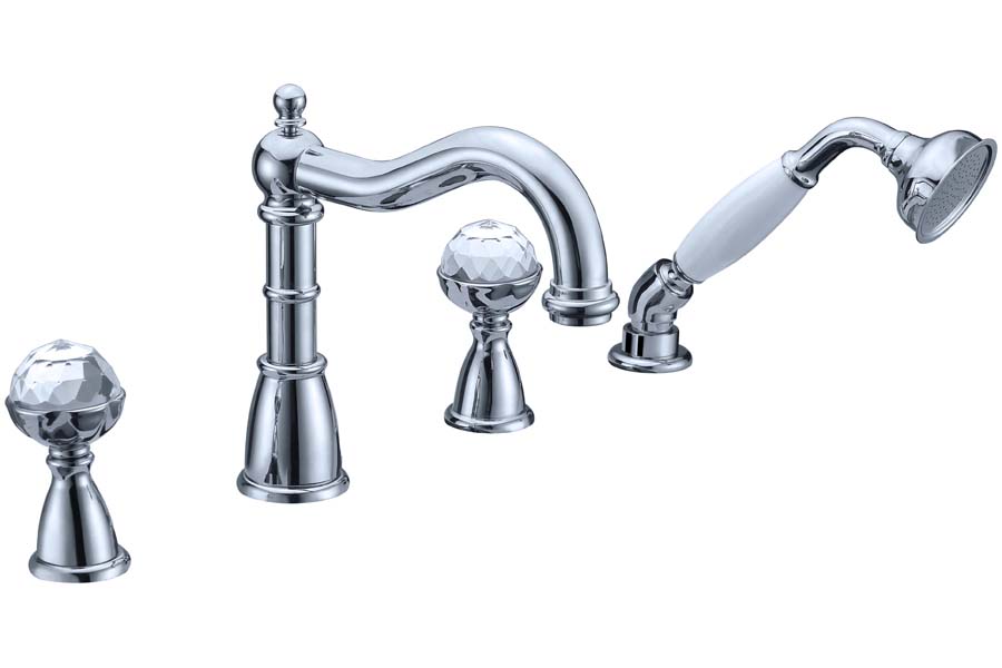 Фото Смеситель на борт ванны Boheme Brilante 393 хром глянец