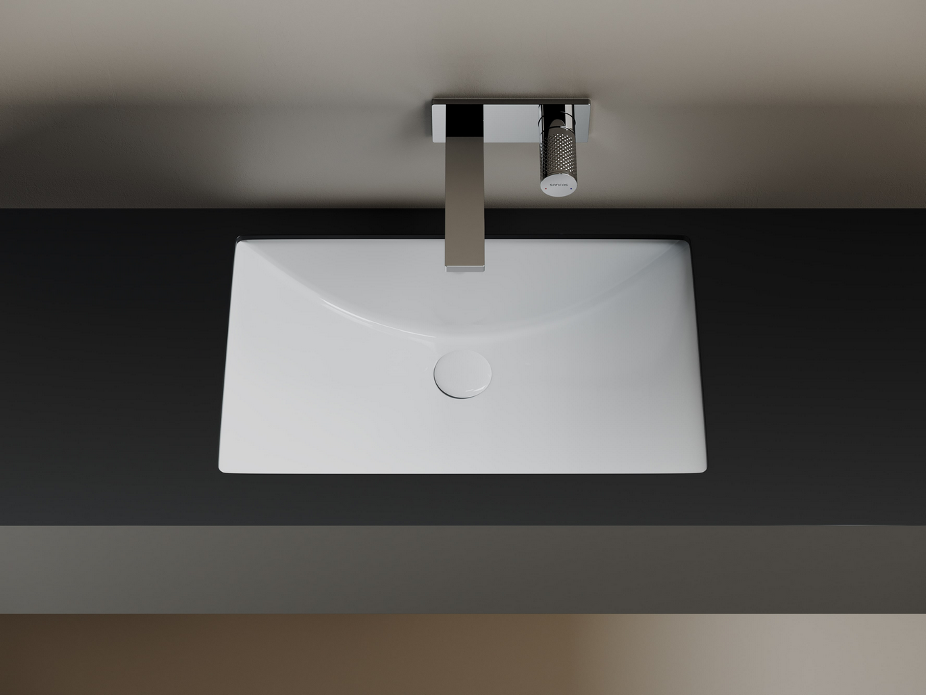 Фото Раковина Ceramicanova Era CN6082 встраиваемая под столешницу 60 × 39 × 19 см, белый глянцевый