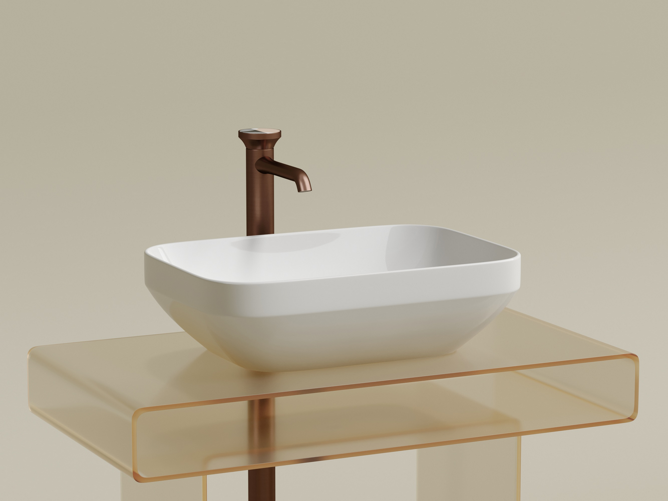 Фото Раковина Ceramicanova Element CN6055 накладная 50 × 35,9 × 14,5 см, белый глянцевый