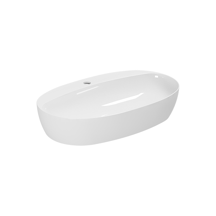 Фото Раковина Azzurra Elegance ELLA070420CMBI/(ECI70M bi)*1 накладная 70 см, цвет Bianco lucido