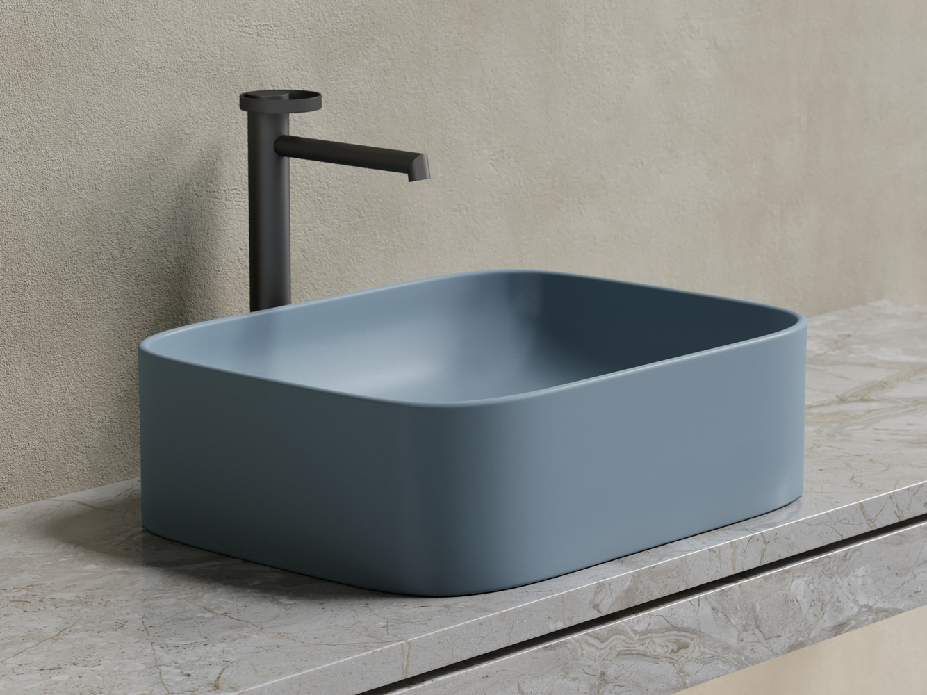 Фото Раковина Ceramicanova Element CN6052MHL накладная 50,5 × 38 × 15 см, серо-голубой матовый
