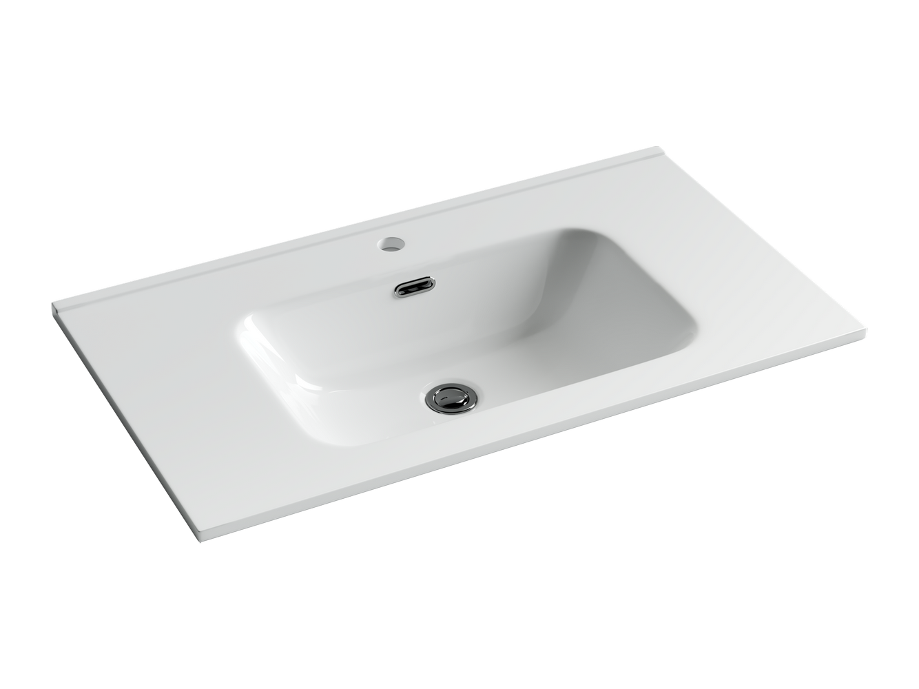 Фото Раковина Ceramicanova Element CN7005 мебельная 81 × 46,5 × 18 см, белый глянцевый