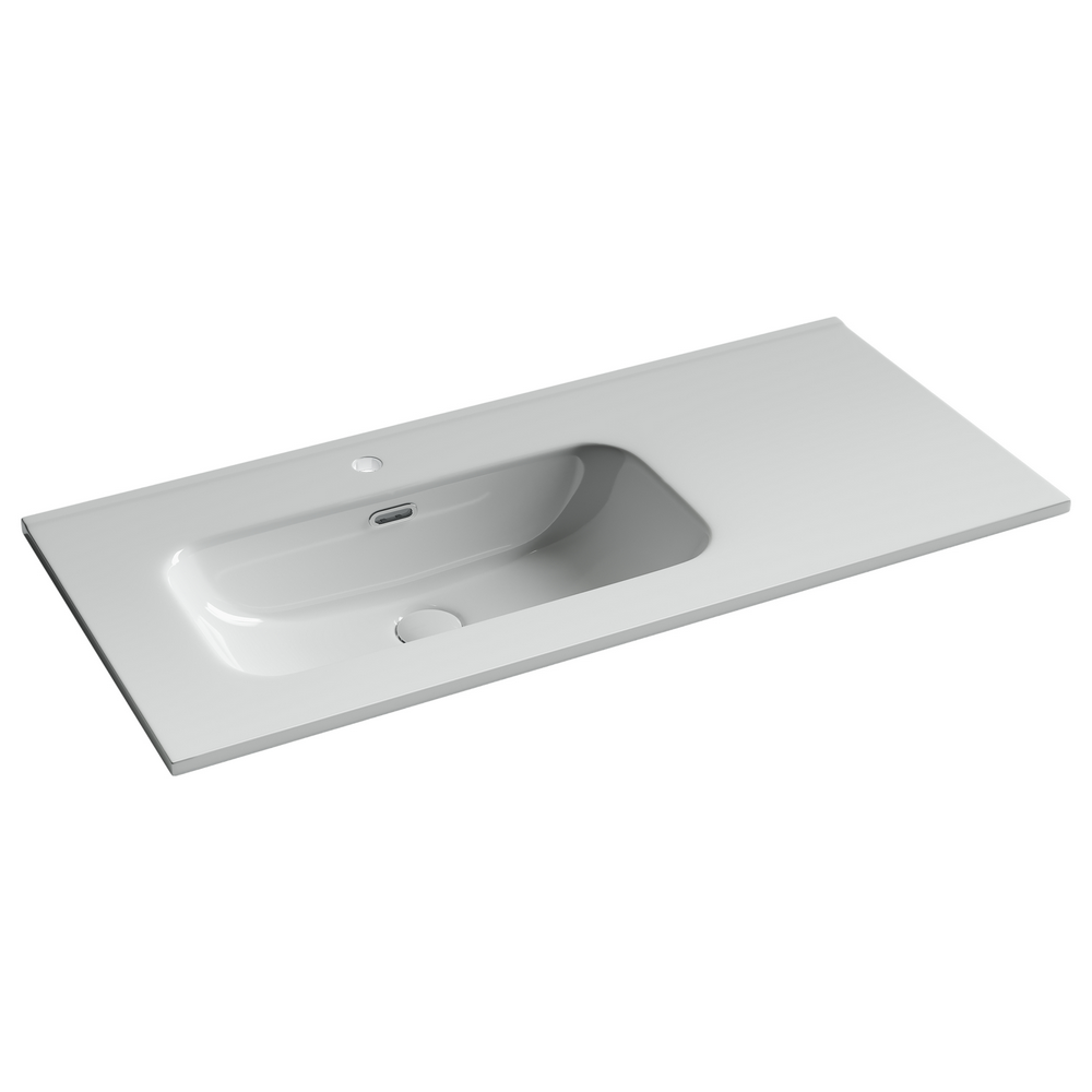 Фото Раковина Ceramicanova Element CN7003L мебельная 101 × 46,5 × 18 см, белый глянцевый