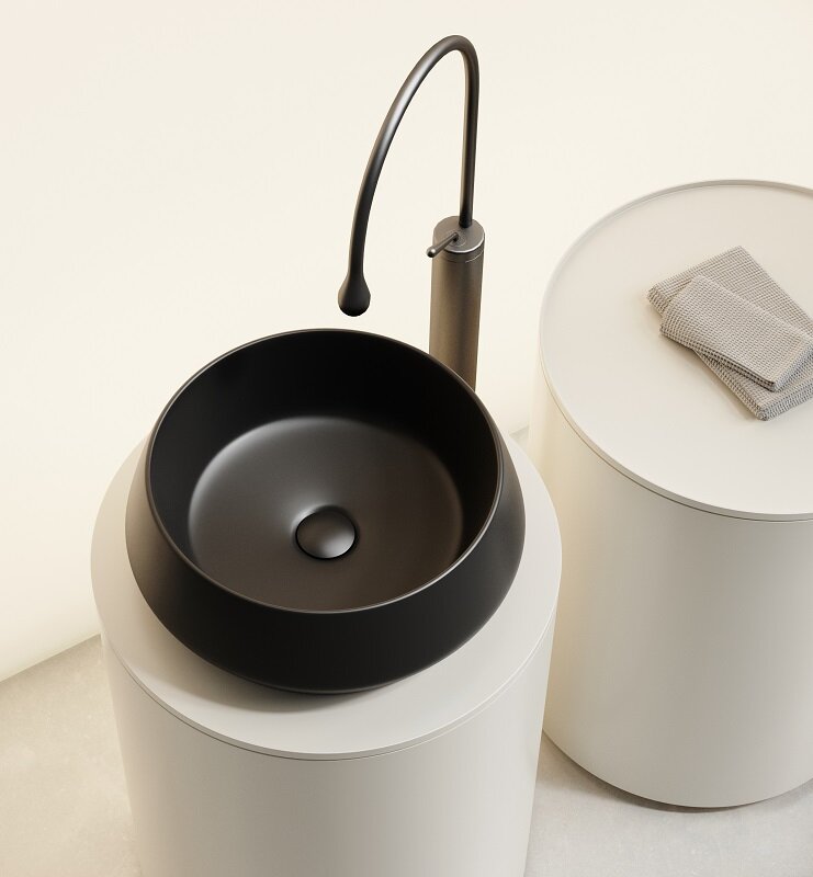Фото Раковина Ceramicanova Maya CN12004MB накладная 40 × 40 × 14 см, черный матовый