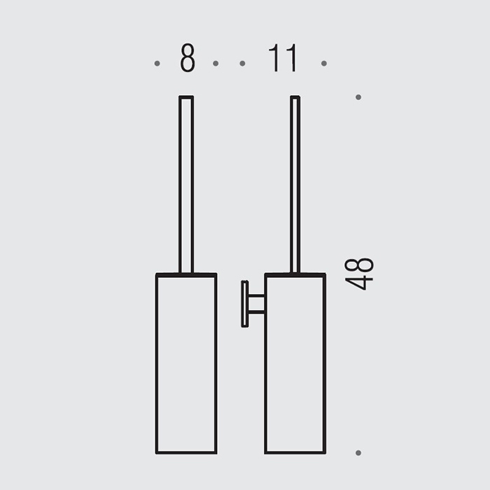 Фото Ершик Colombo Look B1607.GL подвесной графит глянец