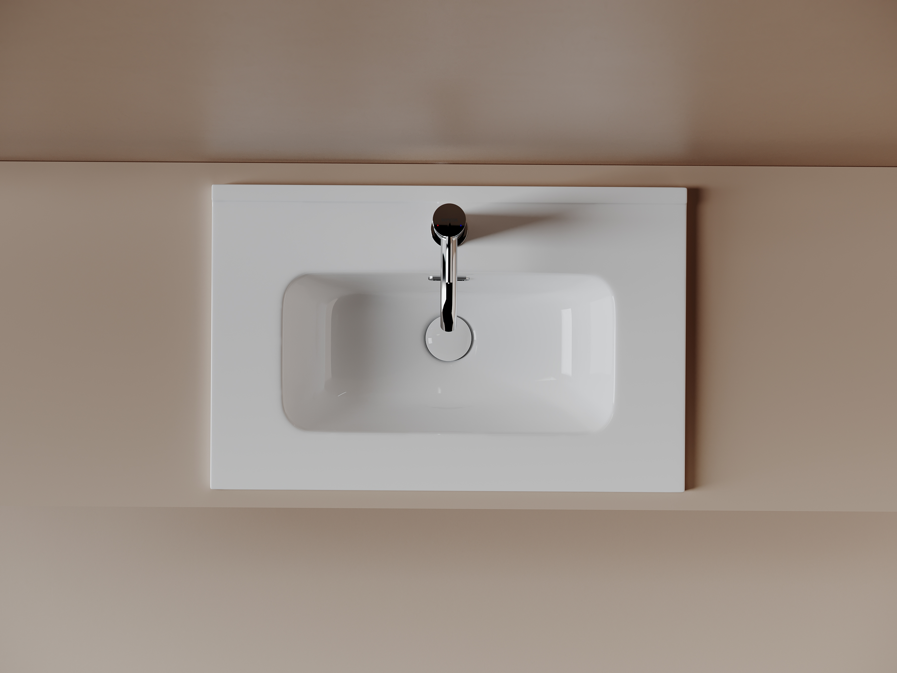 Фото Раковина Ceramicanova Compact CN7025 мебельная 61 × 39,5 × 17 см, белый глянцевый