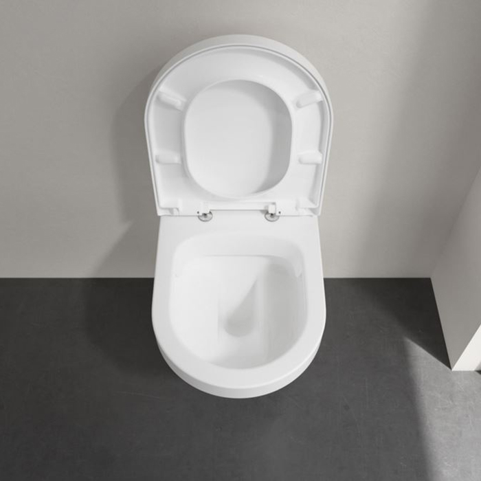 Фото Унитаз подвесной Villeroy & Boch Architectura 4694HR01, безободковый, с сиденьем с микролифтом, белый глянцевый