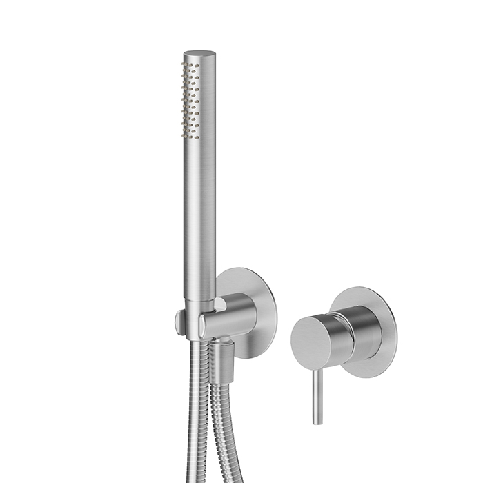 Фото Смеситель Newform X-Steel 316 69676EX.50.050 для душа, нержавеющая сталь браш