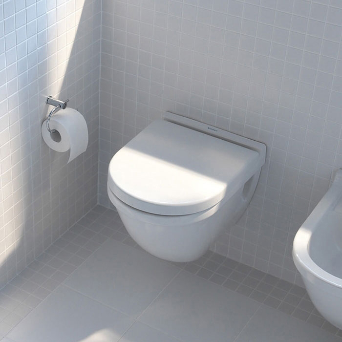 Фото Унитаз подвесной укороченный Duravit Starck 3 2202090000, без сиденья, белый глянцевый