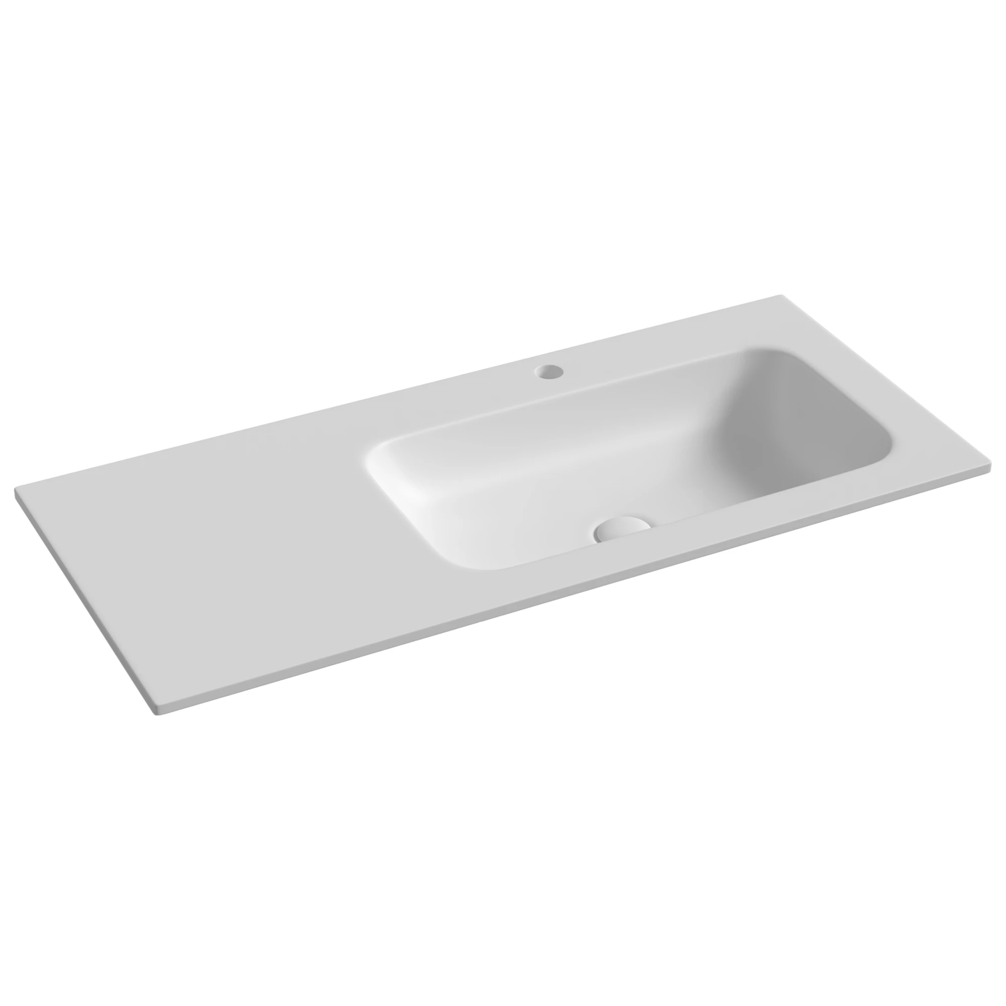 Фото Раковина Ceramicanova Grace CN7015MW мебельная 101 × 45,7 × 13,7 см, белый матовый