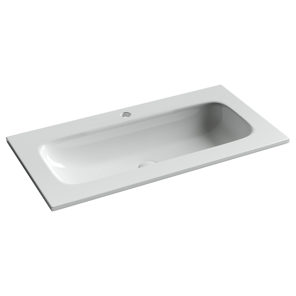 Фото Раковина Ceramicanova Grace CN7019 мебельная 91 × 45,7 × 13,7 см, белый глянцевый