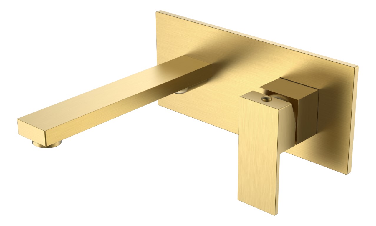 Фото Смеситель для раковины Boheme Qubic 475-MG золото матовое