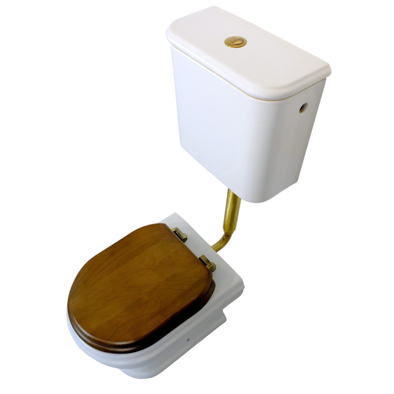 Фото Унитаз Migliore Charme 36380 со средним бачком кнопка бронза, выпуск универсальный