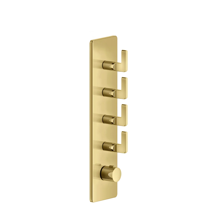 Фото Смеситель Gessi Inciso 58208#246 для душа термостат, золото глянец pvd