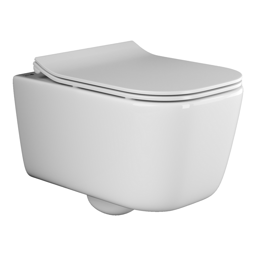 Фото Унитаз Ceramicanova New day CN3005 безободковый с сиденьем подвесной, белый глянцевый