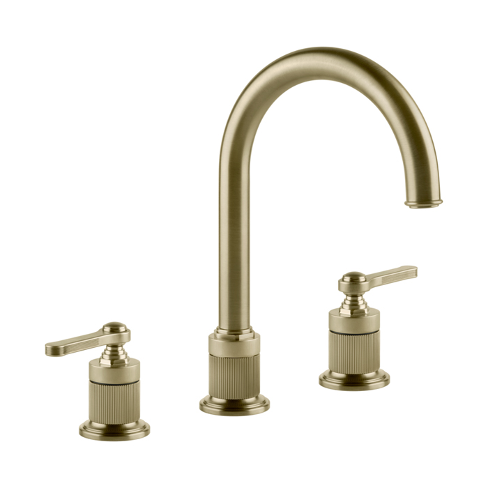 Фото Смеситель Gessi Venti20 65016#727 для раковины, латунь браш pvd