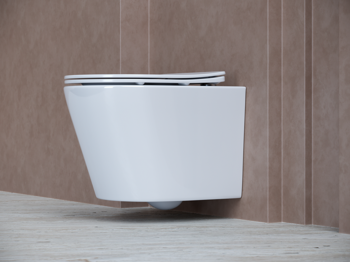 Фото Унитаз Ceramicanova Balearica CN6000 безободковый с сиденьем подвесной, белый глянцевый