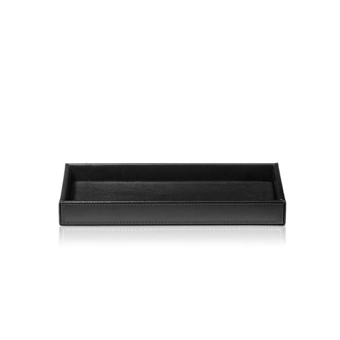 Фото Лоток Decor Walther Brownie 0930060 настольный 22x10,5 см, имитация кожи, цвет черный