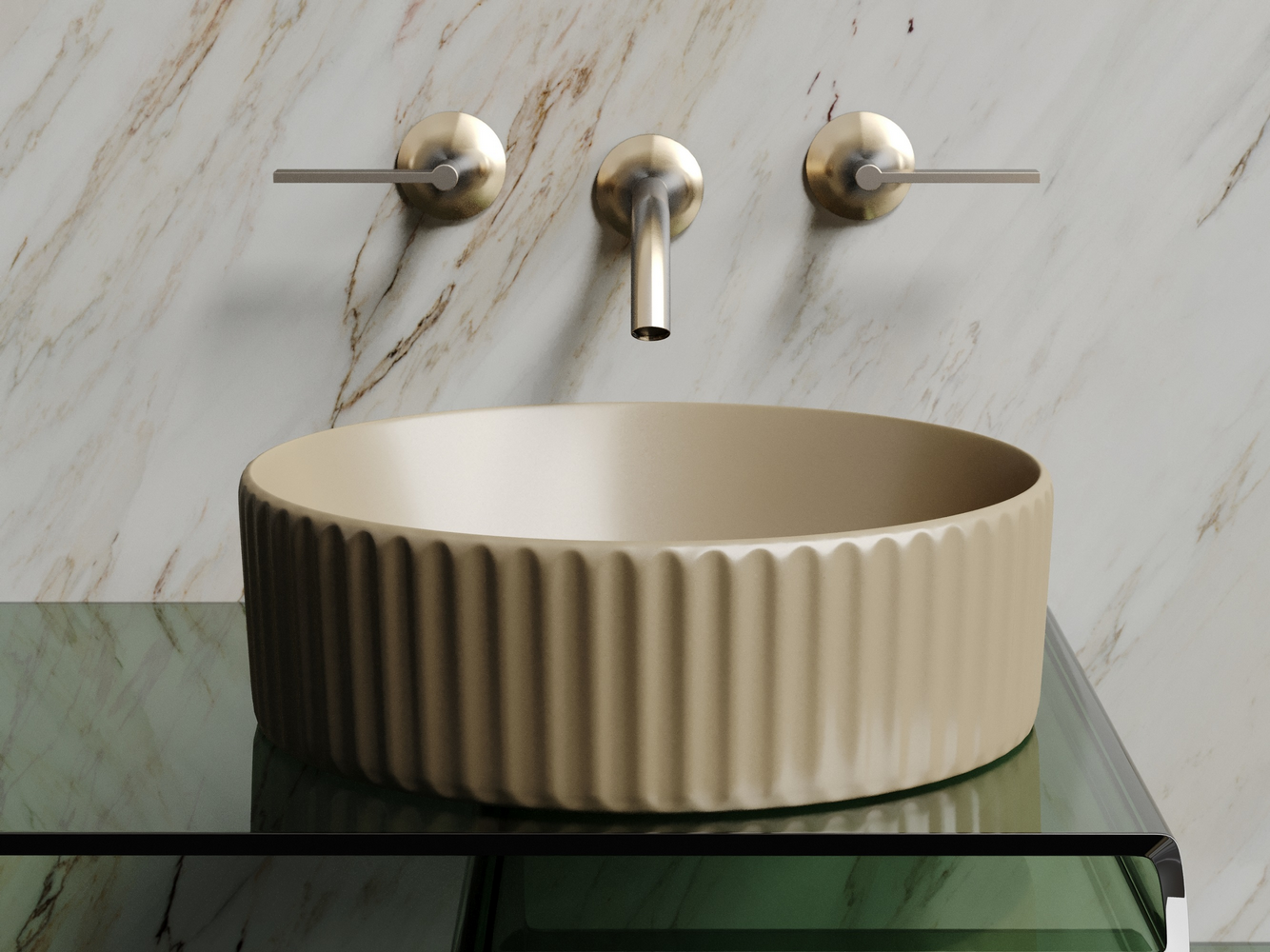 Фото Раковина Ceramicanova Element CN6057MC накладная 36 × 36 × 11,5 см, капучино матовый