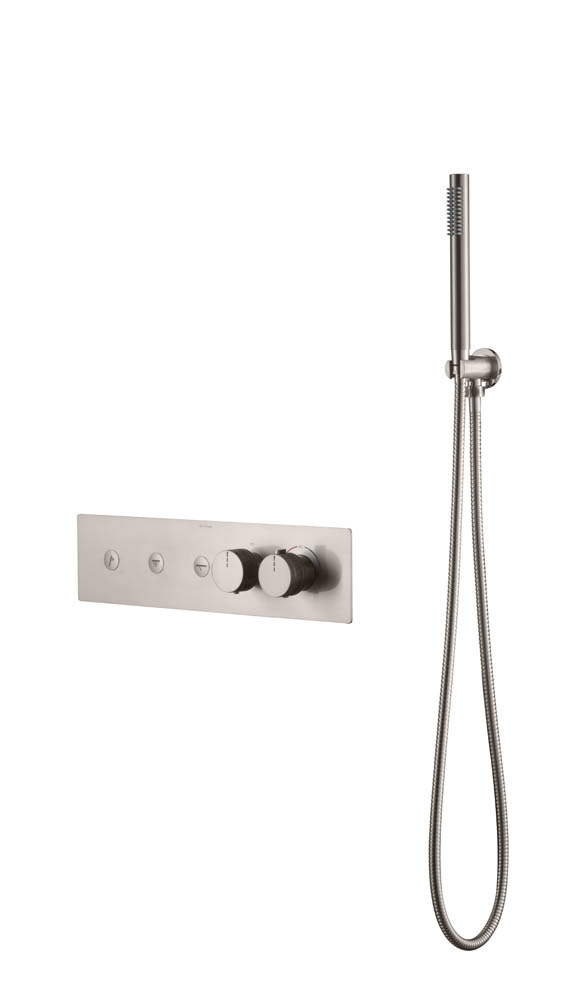 Фото Смеситель для душа Boheme Fusion 131-SYS-NB с термостатом nickel brush, никель матовый